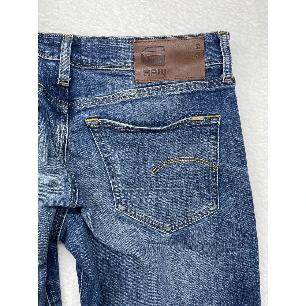 G Star Raw 3301 Slim Men's‎ Jeans 31x32 Blue Button Fly Stretch